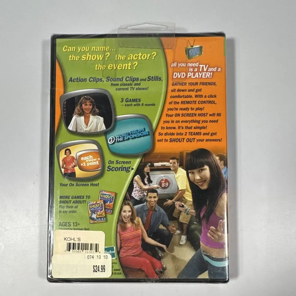 Parker Brothers Shout About TV DVD Party Game, TV Theme, 2+ Players, 13+